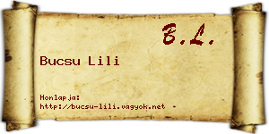Bucsu Lili névjegykártya